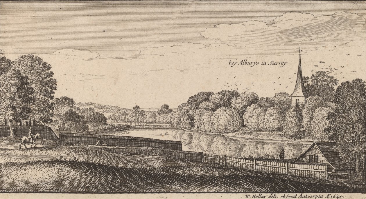 In der Nähe von Albury, 1645 von Wenceslaus Hollar