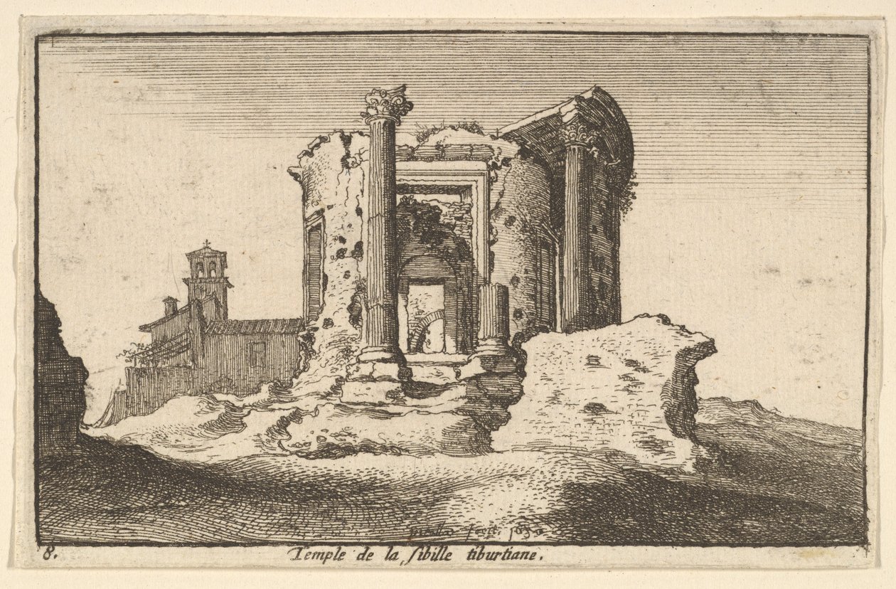 Tempel der Tiburtinischen Sibylle von Wenceslaus Hollar