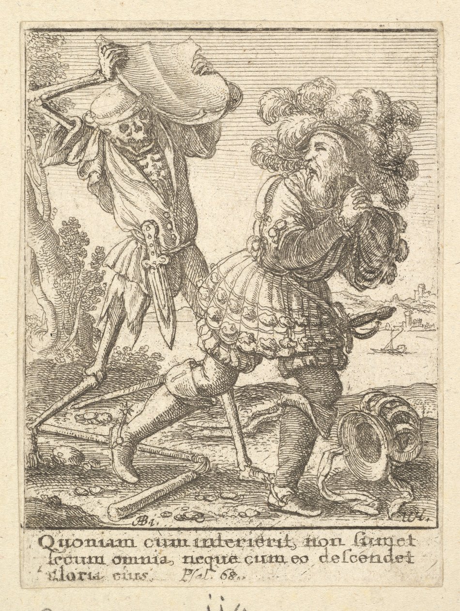 Der Graf aus dem Totentanz, 1651 von Wenceslaus Hollar