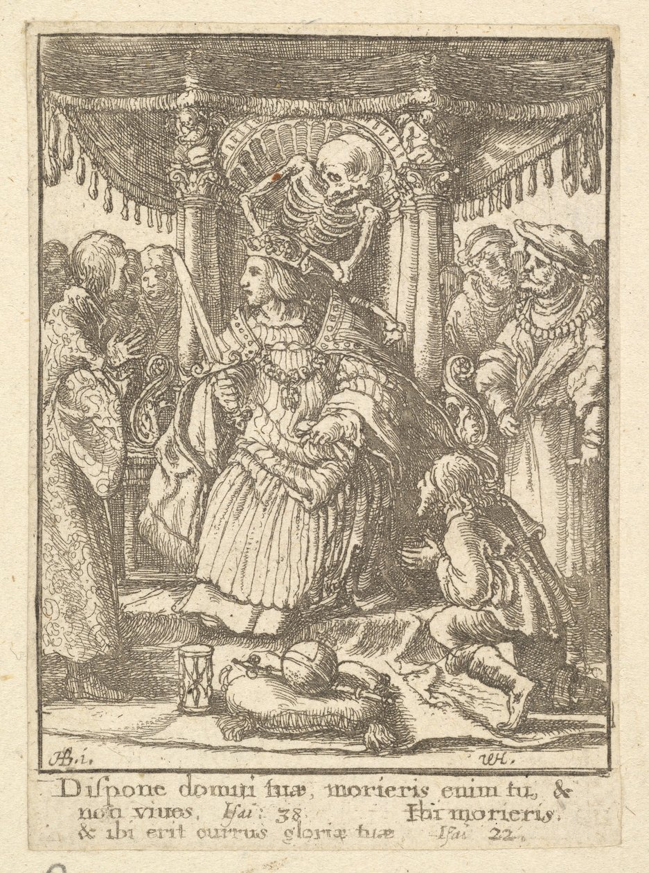Der Kaiser, aus dem Totentanz von Wenceslaus Hollar
