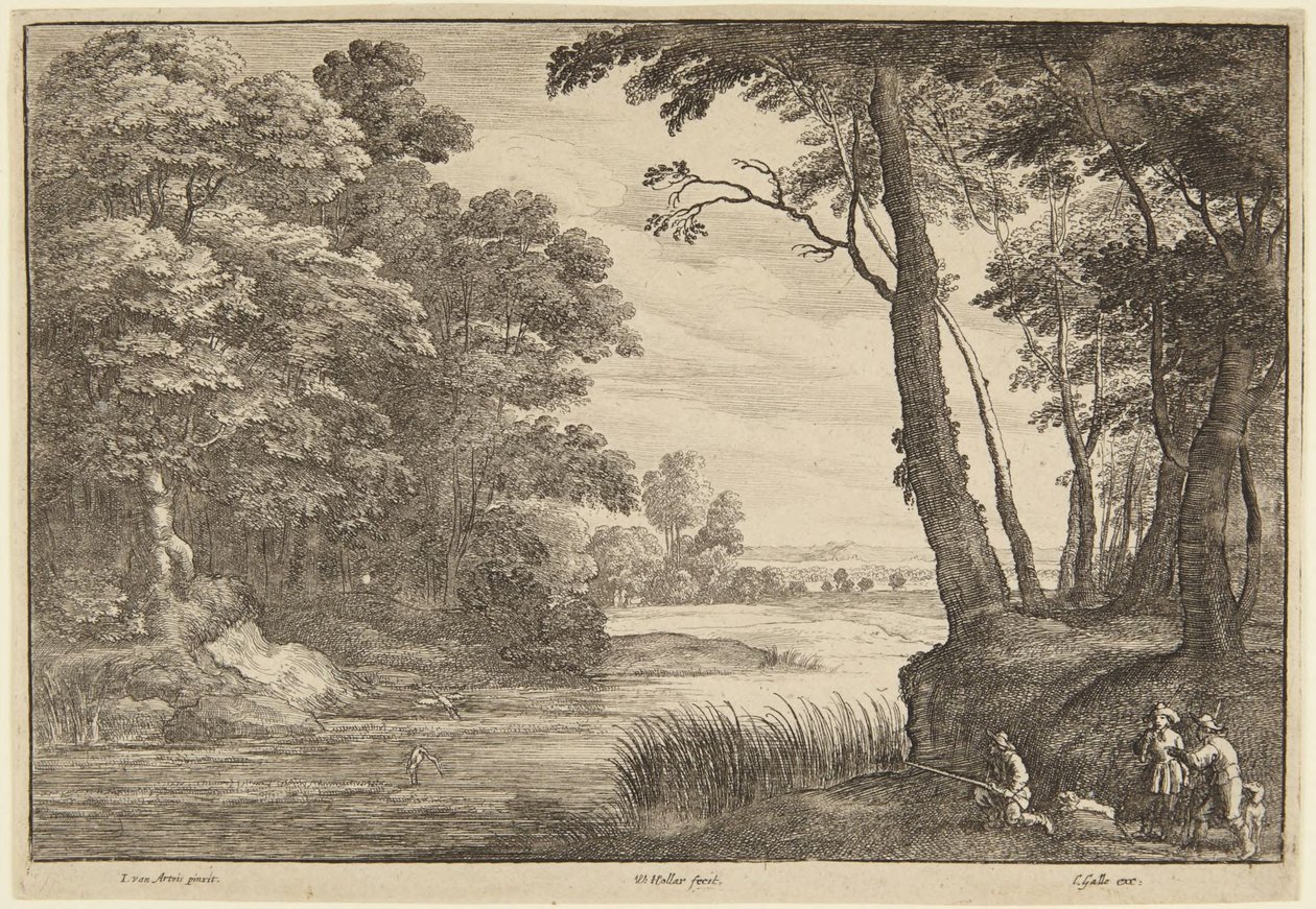 Die Reiherjagd von Wenceslaus Hollar