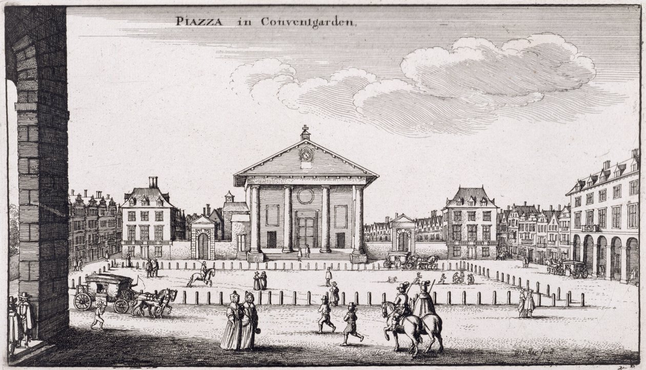 Der Piazza in Covent Garden, 1647 von Wenceslaus Hollar