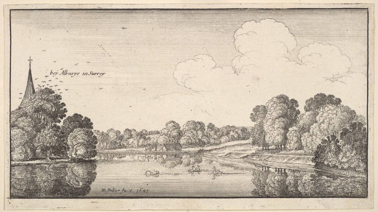 Blick in der Nähe von Albury von Wenceslaus Hollar