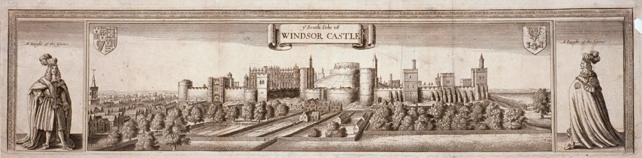 Ansicht der Südseite von Windsor Castle, Berkshire, ca. 1660 von Wenceslaus Hollar