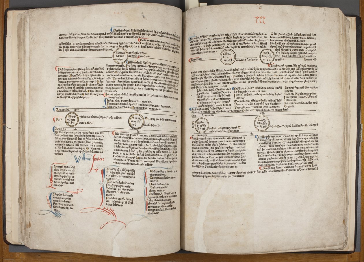 Fol 30 verso 31 recto, Fasciculus Temporum von Werner Rolevinck