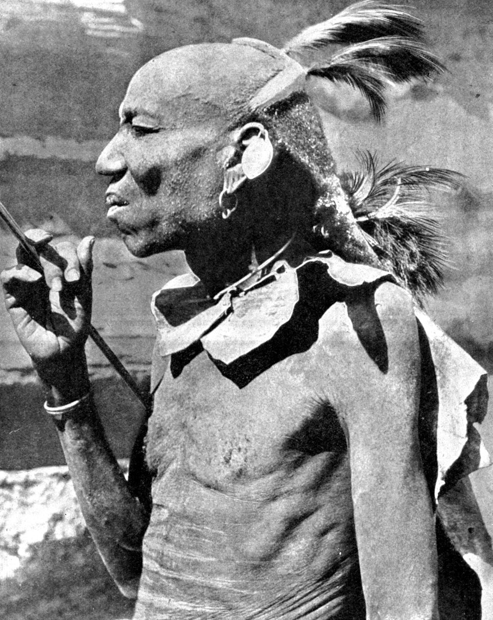 Ein Turkana-Stammesangehöriger, Kenia, Afrika, 1936 von Wide World Photos