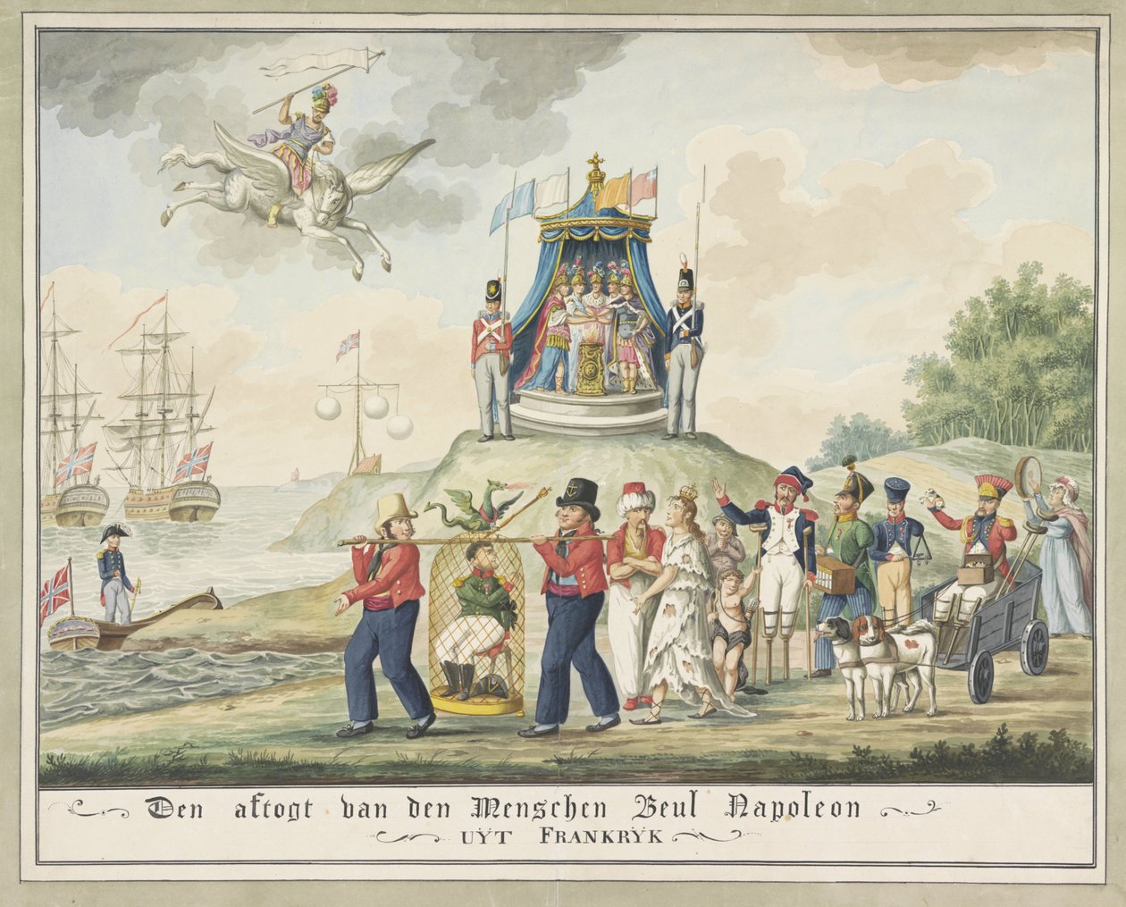 Napoleons Verbannung nach Elba, 1814 von Wijnand Esser (attributed to)