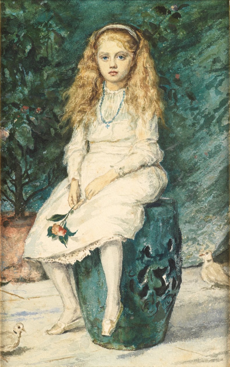 Porträt von Nina Lehmann, neun Jahre alt, nach Millais von Wilhelm Auguste Rudolf Lehmann