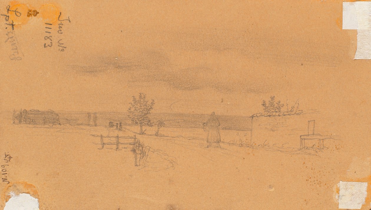 Landschaft mit gehender Figur von Wilhelm Bendz