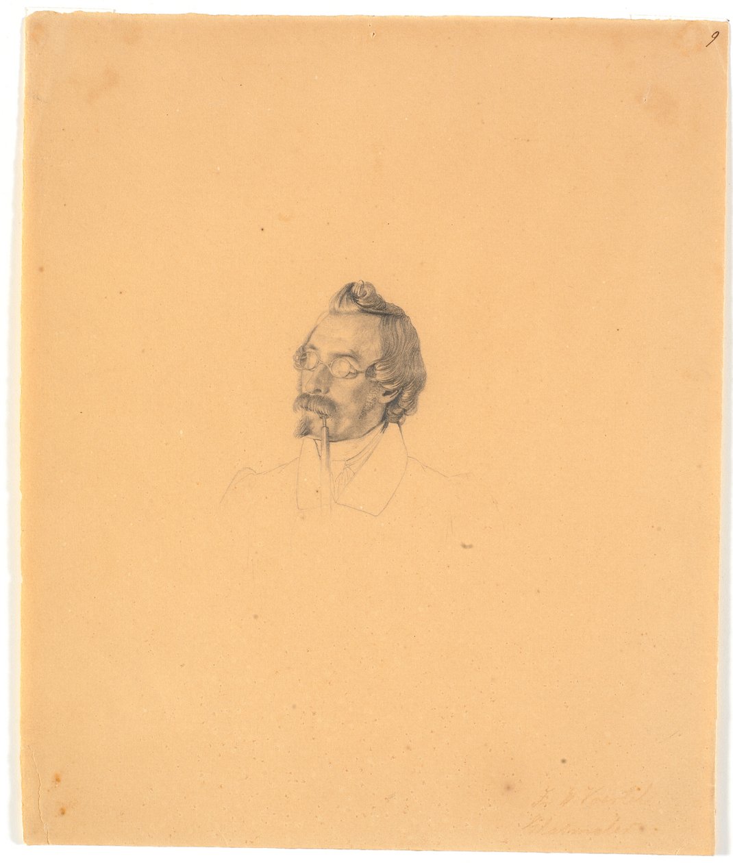 Porträt des Glasmalers Friedrich Vörtel von Wilhelm Bendz