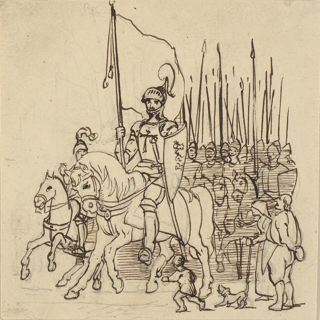 Holger Danske an der Spitze seiner Reiter von Wilhelm Marstrand