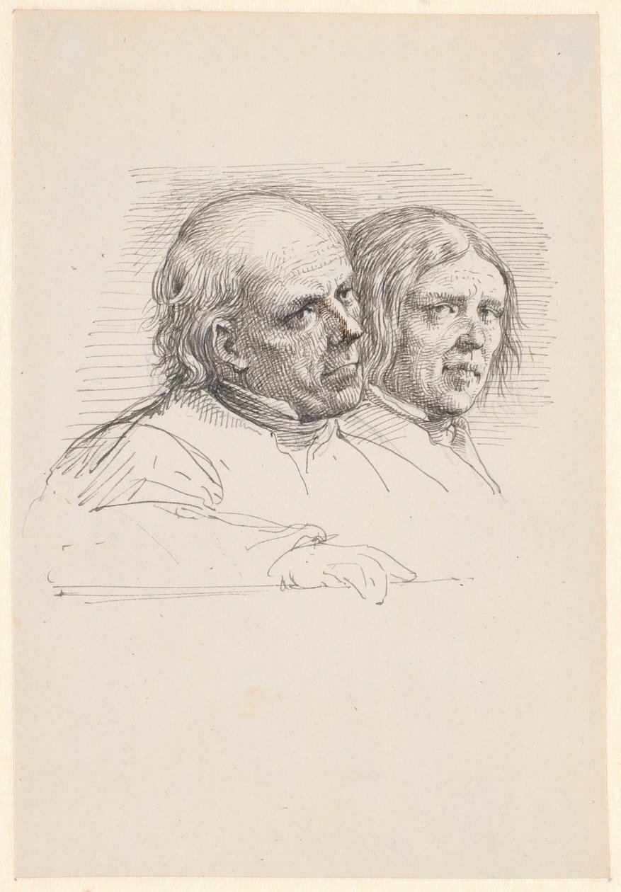 Porträtstudie von zwei schwedischen Bauern von Wilhelm Marstrand