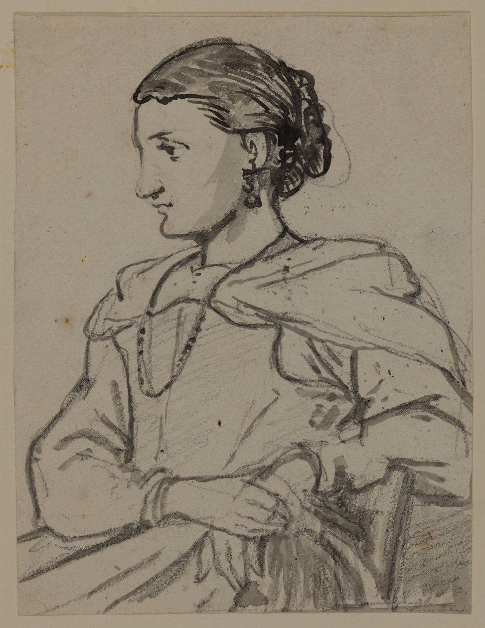 Sitzende Frauenfigur von Wilhelm Marstrand