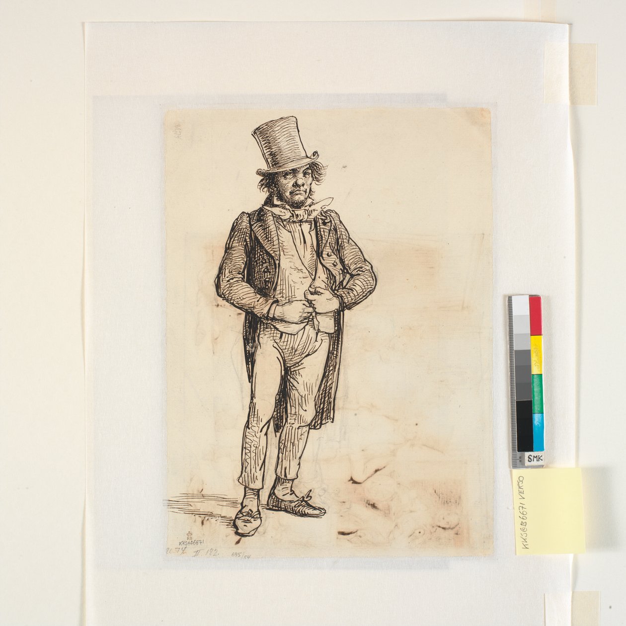 Studie des sonntäglich gekleideten Schuhmachers in einer anderen Gestalt von Wilhelm Marstrand