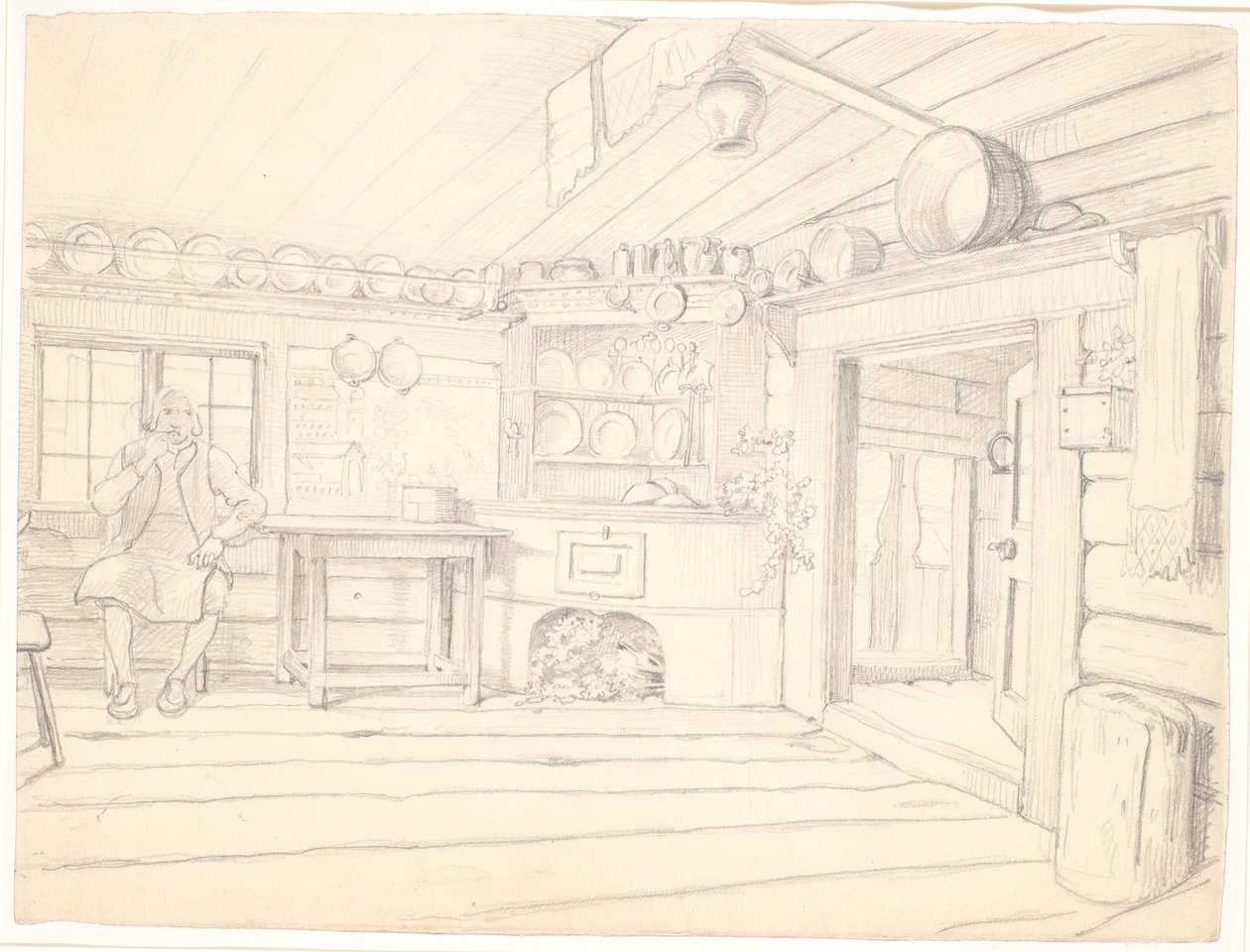 Schwedisches Bauernhaus von Wilhelm Marstrand