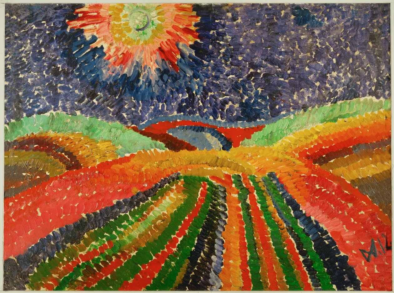 Pfad über Felder von Wilhelm Morgner