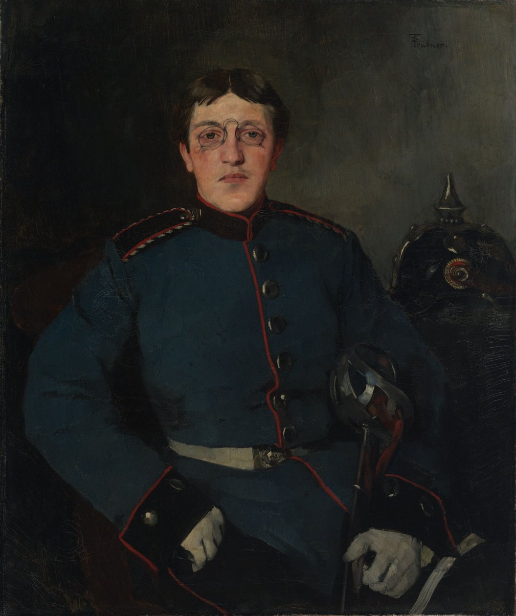 Bildnis des Dragoner-Einjährigen Max Hoepfner von Wilhelm Trübner