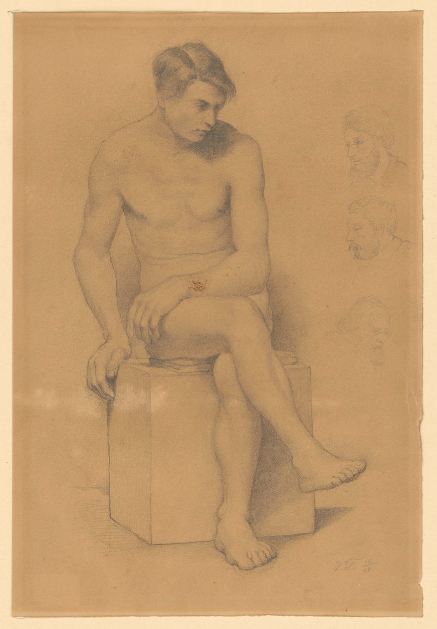 Männlicher Akt von Wilhelm Trübner