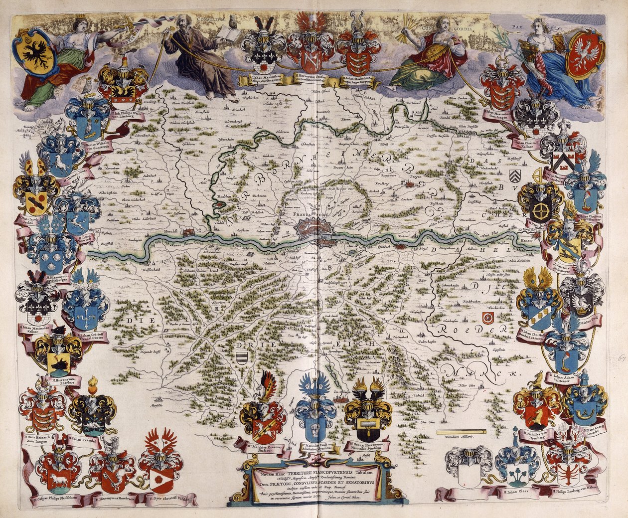 Karte von Deutschland, um 1644-1645 von Willem Blaeu