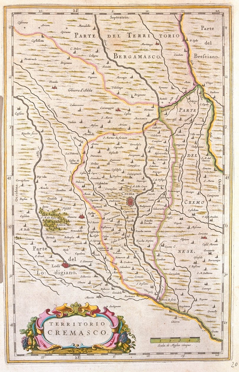 Territorium von Crema, Italien, in 
