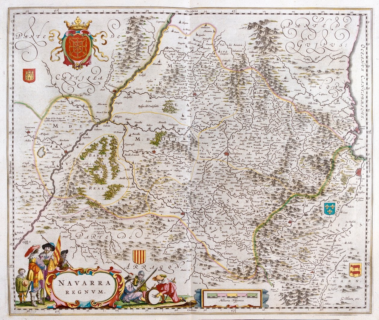 Region mit Pamplona, Bayonne und San Sebastian, in 