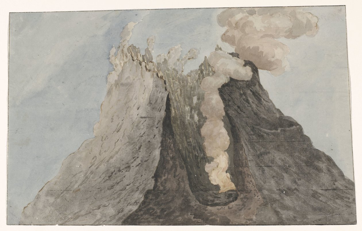 Innenansicht des Kraters Ätna (Voyage en Italie, en Sicile et à Malte - 1778) von Willem Carel Dierkens