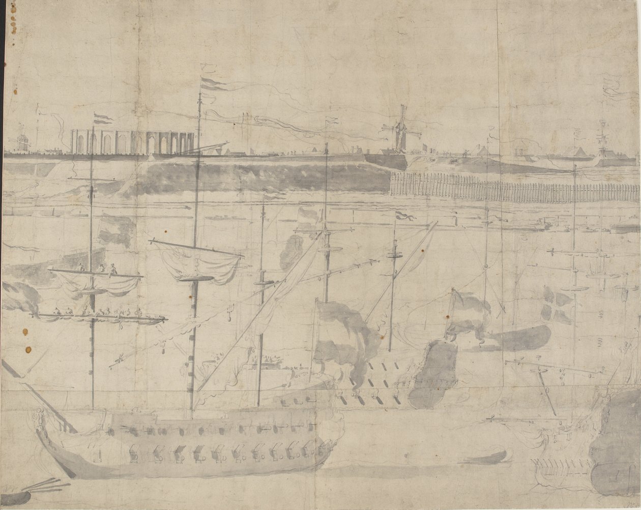 Die holländische Flotte vor Kopenhagens Reede 1658 von Willem I van de Velde