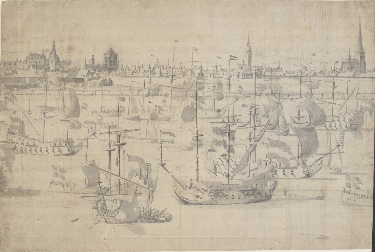 Die holländische Flotte vor Kopenhagens Reede 1658 von Willem I van de Velde