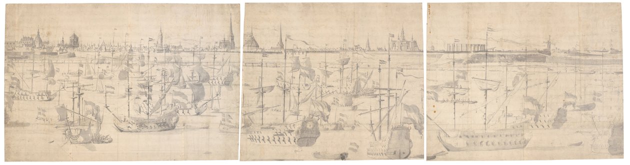 Die holländische Flotte vor Kopenhagen 1658 von Willem I van de Velde