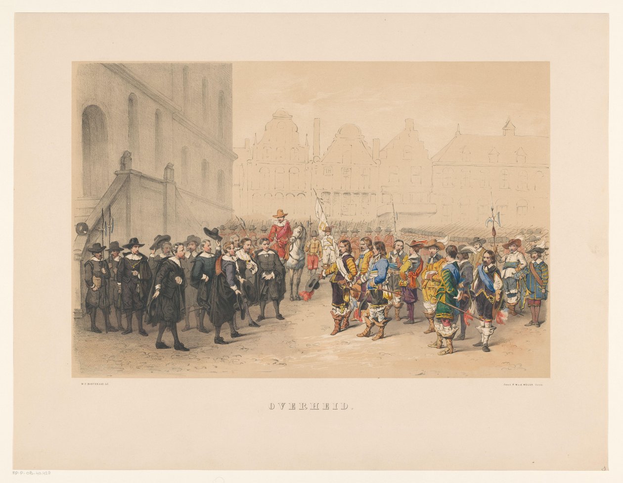Dritte Gruppe der Utrechter Maskerade 1856 von Willem Pieter Hoevenaar