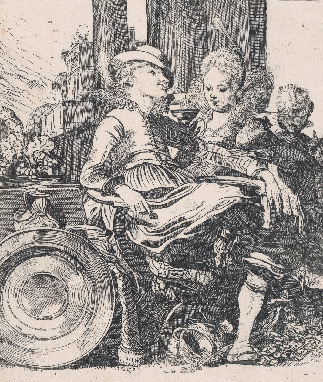 Das verliebte Paar: Lucelle und Ascagnes, 1616 von Willem Pietersz. Buytewech