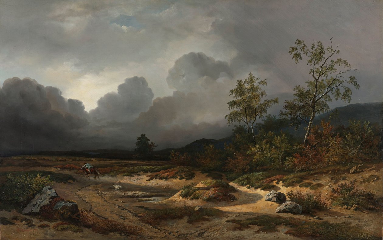 Landschaft mit aufziehendem Gewitter von Willem Roelofs (I)