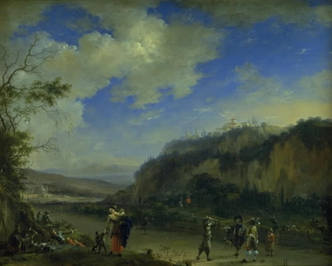 Landschaft mit Herren, die Pall-Mall spielen von Willem Schellinks