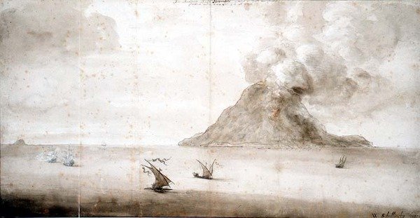 PD.703-1963 Ansicht von Stromboli, c.1661-5 von Willem Schellinks
