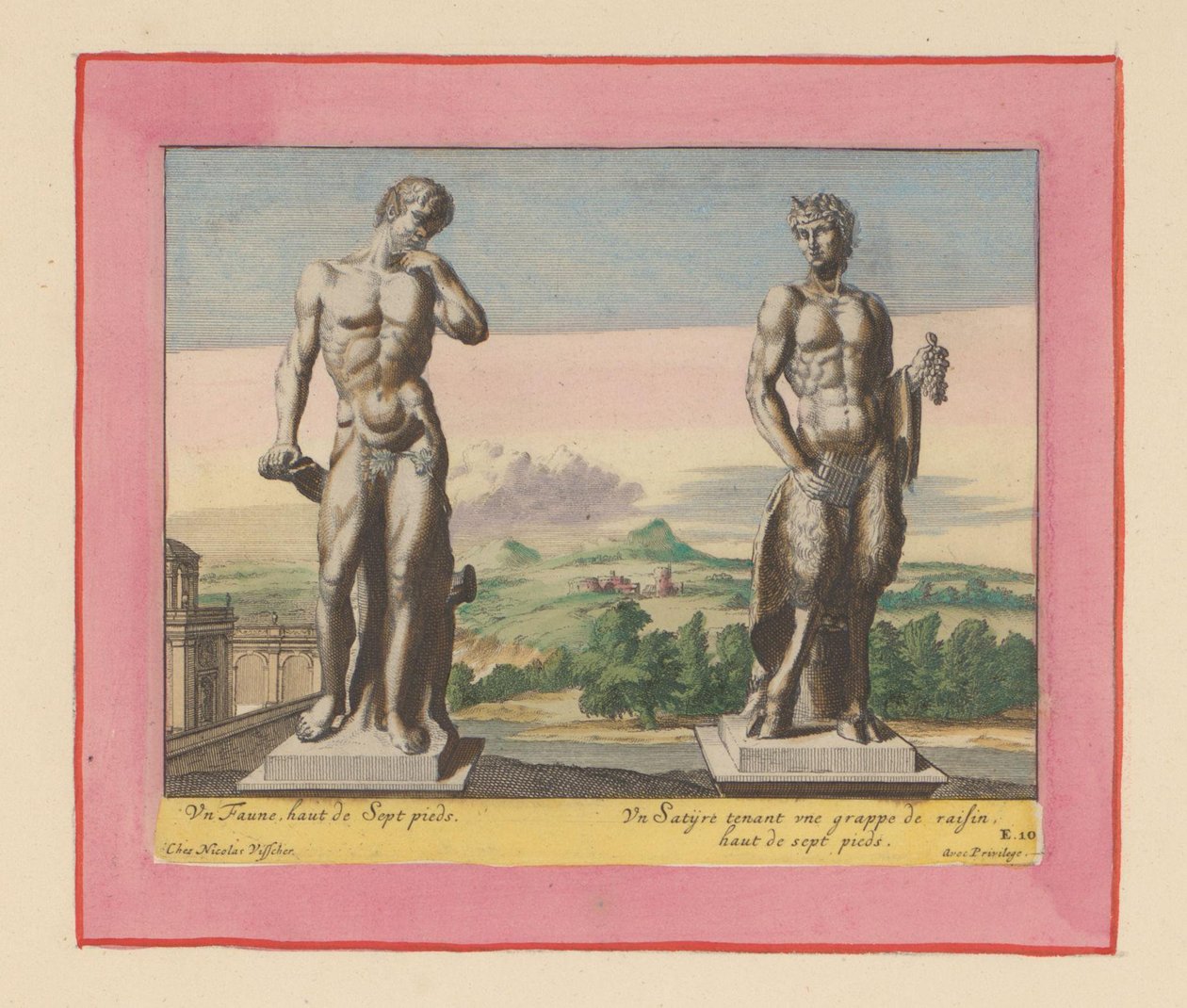 Statuen eines Fauns und eines Satyrs mit Trauben von Willem Swidde