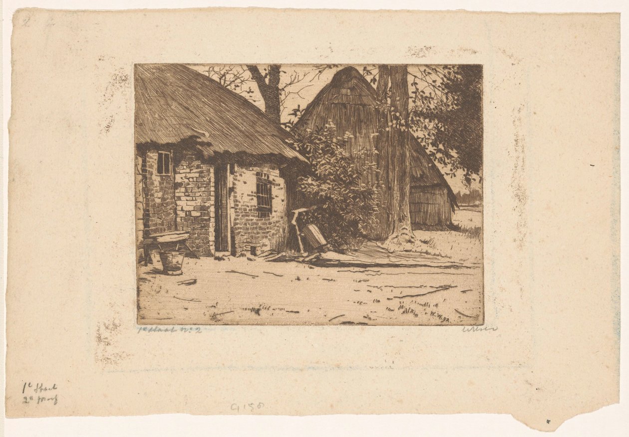 Bauernhof mit Scheune in Brabant von Willem Witsen (signed by artist)