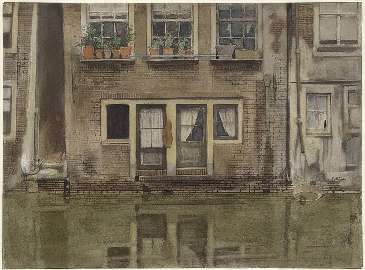 Haus an einer Gracht in Amsterdam von Willem Arnoldus Witsen