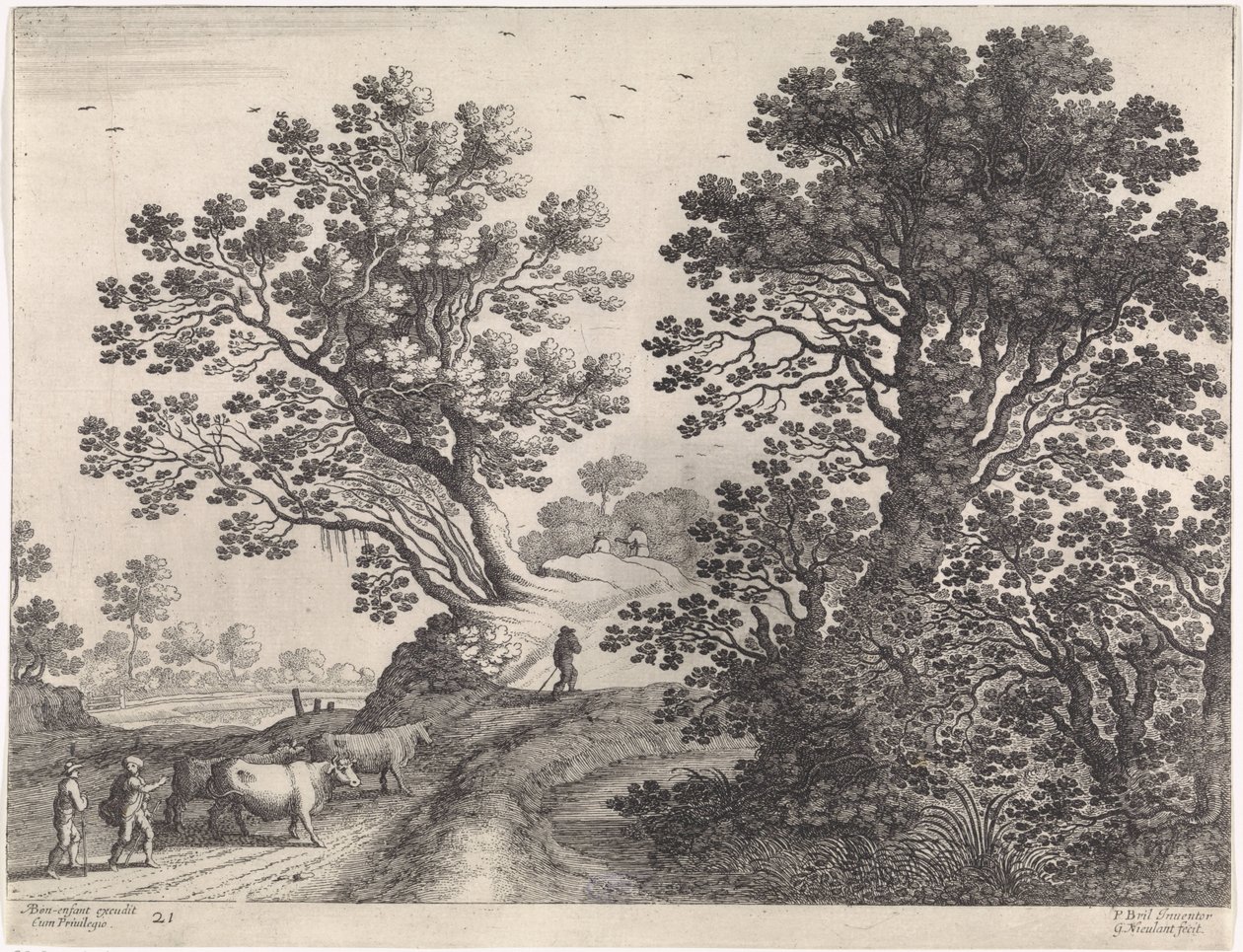 Landschaft mit Kuhhirten von Willem van Nieulandt (II)