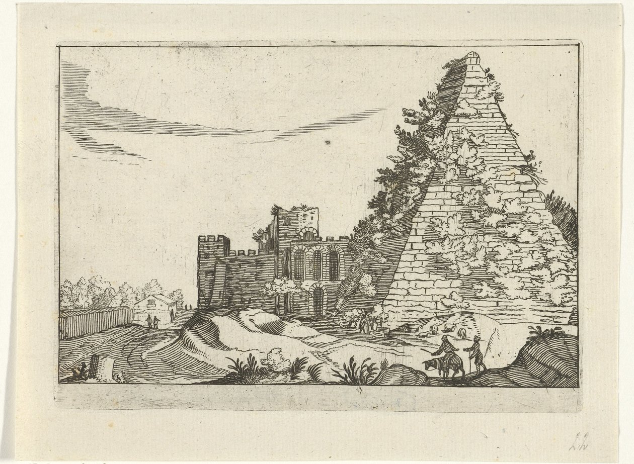 Pyramide des Gaius Cestius von Willem van Nieulandt (II)
