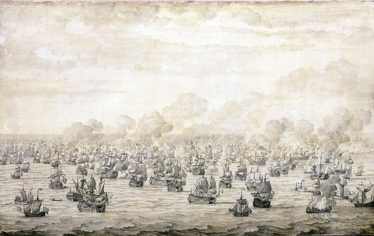 Die erste Schlacht von Schooneveld, 28. Mai 1673 von Willem van de the Elder Velde