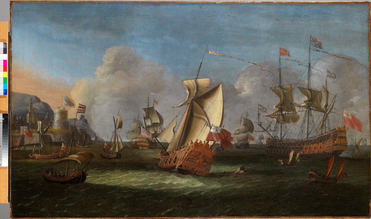 König Wilhelm III. vor der Küste Irlands, Juni 1690 von Willem van der Hagen