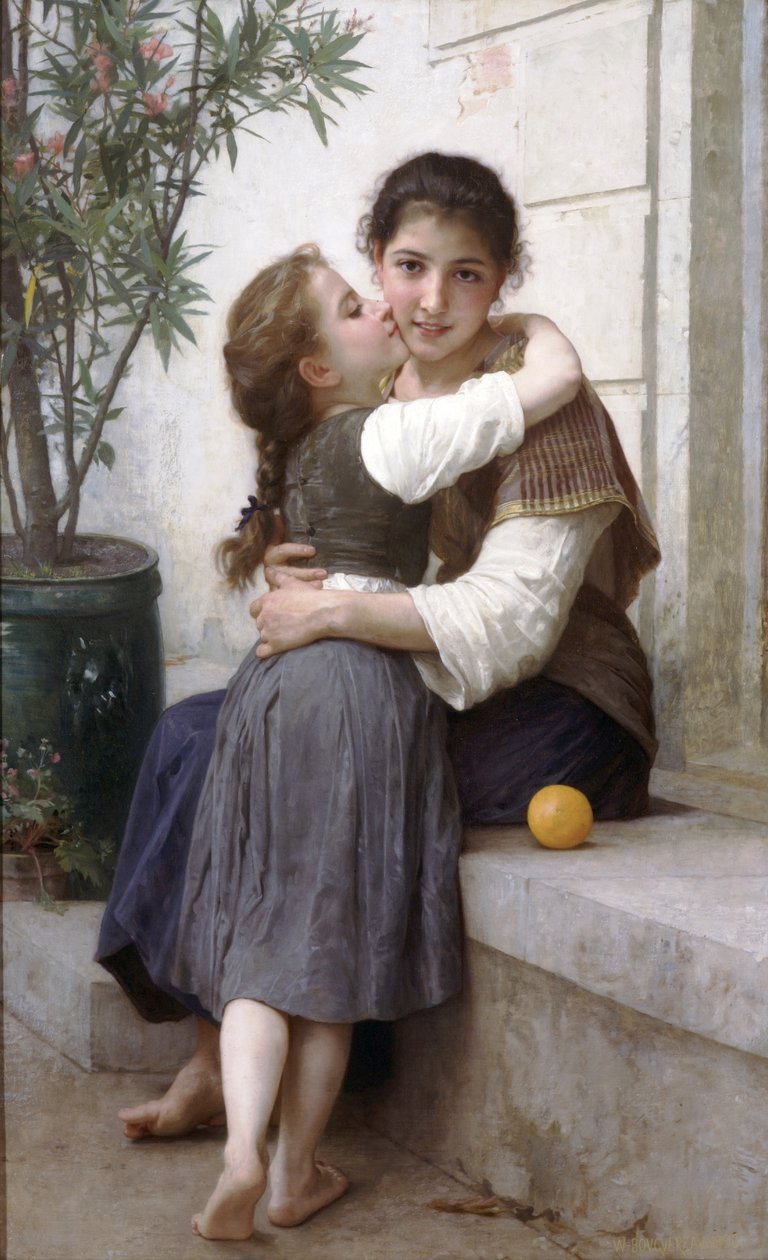 Ein wenig Schmeichelei von William-Adolphe Bouguereau