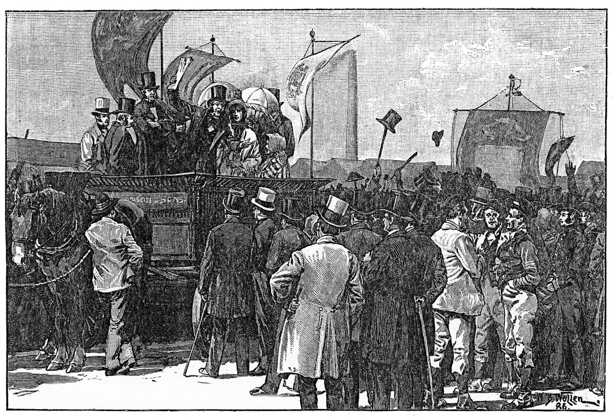 Die Chartisten-Demonstration auf dem Kennington Common, 10. April 1848, 1886 von William Barnes Wollen