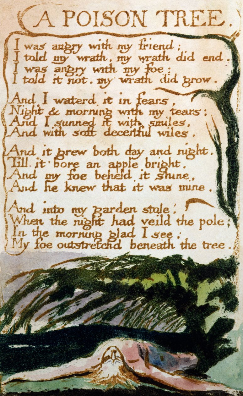 Ein Giftbaum, aus Songs of Experience von William Blake