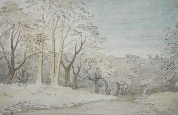 Eine bewaldete Landschaft, ca. 1801 von William Blake