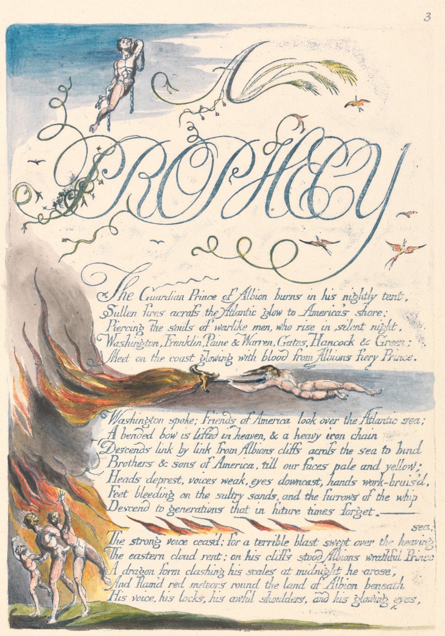 Amerika. Eine Prophezeiung, Platte 5, A von William Blake