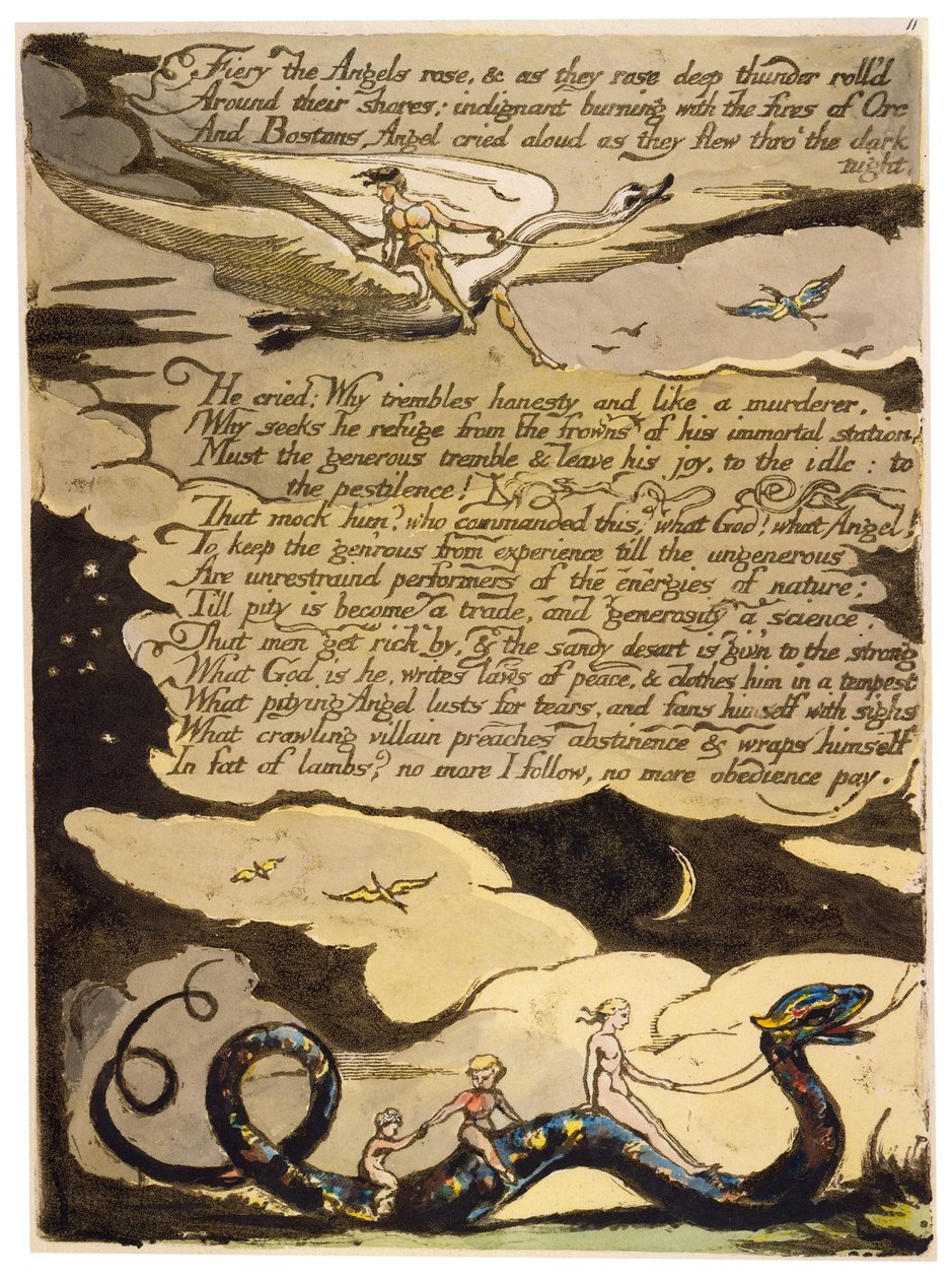 Amerika eine Prophezeiung, Kopie, Platte 13 von William Blake