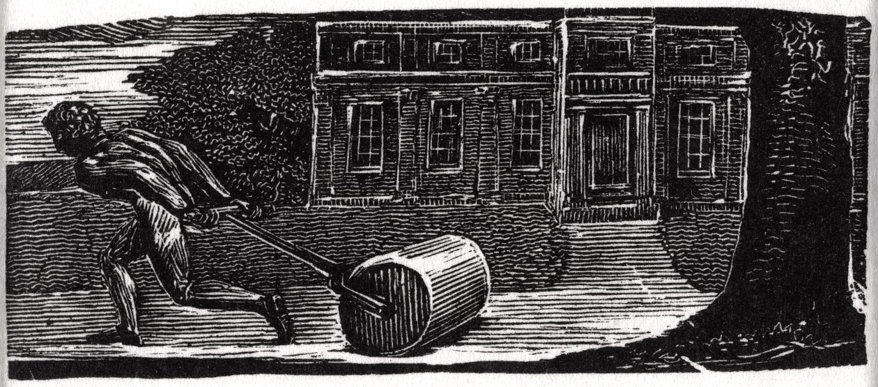 Colinet pflegt den Rasen, Illustration aus Dr. Thorntons 