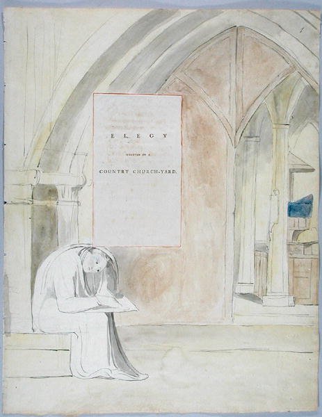 Elegie geschrieben in einem Landkirchhof, Design 105 aus Die Gedichte von Thomas Gray, 1797-98 von William Blake