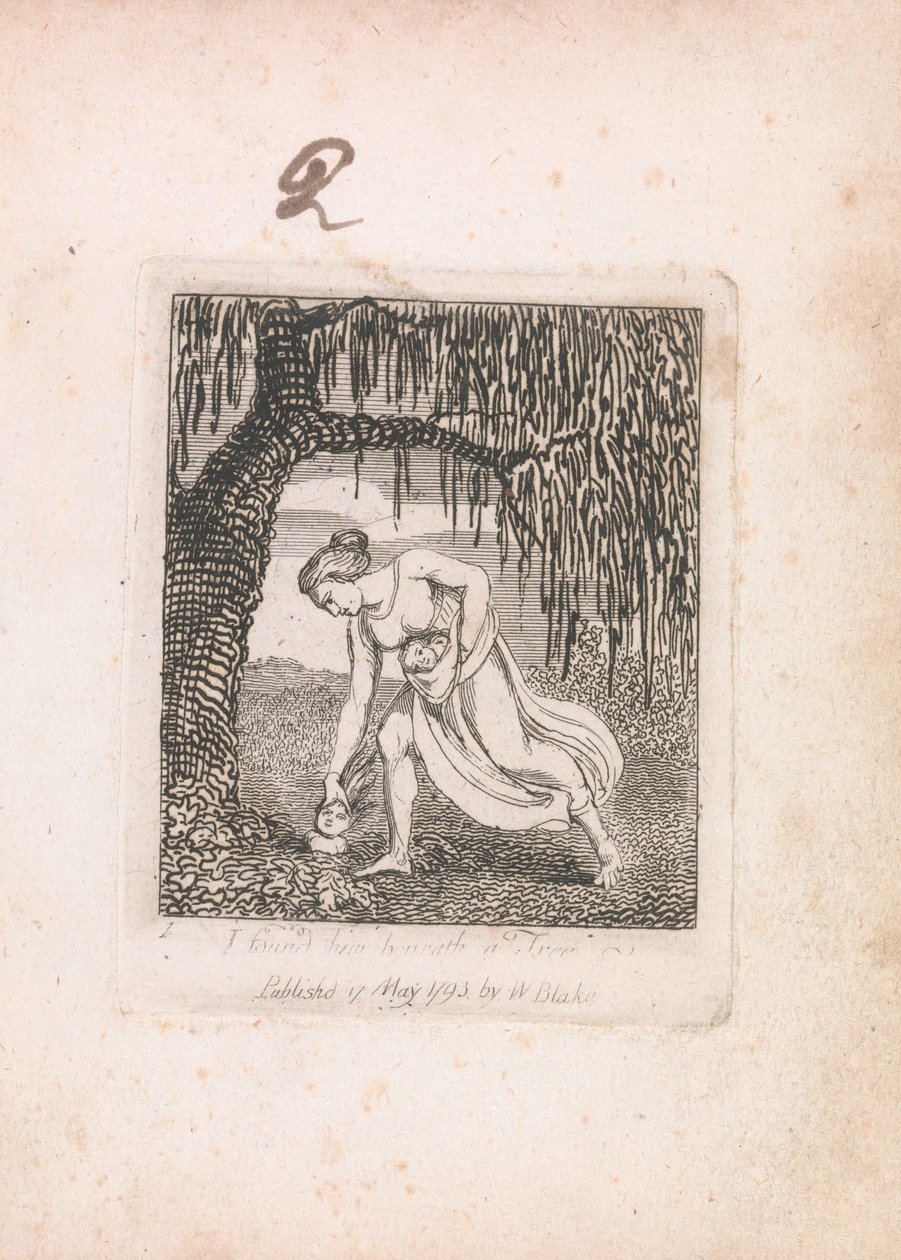 Für Kinder. Die Tore des Paradieses, Tafel 3, Ich fand ihn unter einem Baum von William Blake